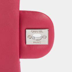 Pre Owned Chanel Mini Lambskin Rectangular Classic Single Flap Bag