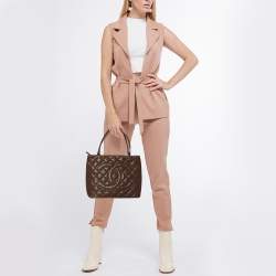 Chanel Dark Brown Quilted Leather CC Medallion Bag