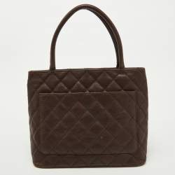 Chanel Dark Brown Quilted Leather CC Medallion Bag