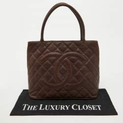 Chanel Dark Brown Quilted Leather CC Medallion Bag