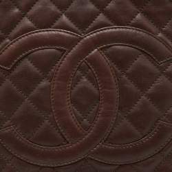 Chanel Dark Brown Quilted Leather CC Medallion Bag