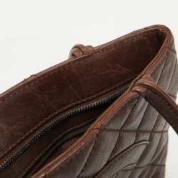 Chanel Dark Brown Quilted Leather CC Medallion Bag