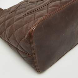 Chanel Dark Brown Quilted Leather CC Medallion Bag