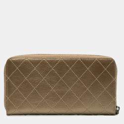 Chanel Matelasse 2.55 Bronze Leather Long Wallet  