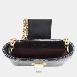 Pre Owned Chanel Aged Calfskin Phone Holder With 2.55 Chain