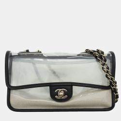 Pre Owned Chanel Timeless Medium PVC "Sand By The Sea" bag