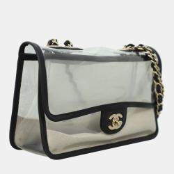 Pre Owned Chanel Timeless Medium PVC "Sand By The Sea" bag