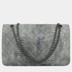 Chanel Large 227 Python Reissue Double Flap Bag