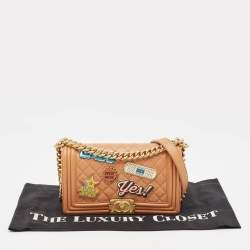 Chanel Brown Quilted Leather Medium Boy Flap Bag