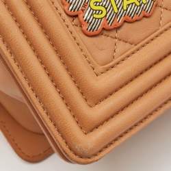 Chanel Brown Quilted Leather Medium Boy Flap Bag