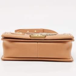 Chanel Brown Quilted Leather Medium Boy Flap Bag