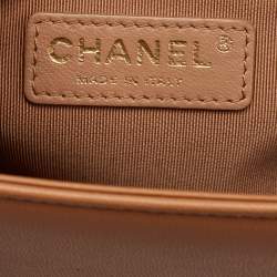 Chanel Brown Quilted Leather Medium Boy Flap Bag