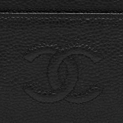 Chanel Black Caviar Leather CC Timeless Card Holder