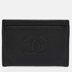 Chanel Black Caviar Leather CC Timeless Card Holder