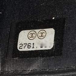 Pre Owned Chanel Grey Iridescent Caviar Leather CC Zip Pouch