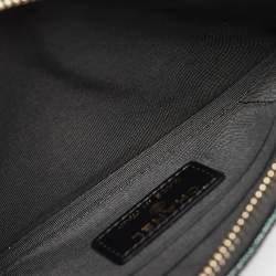 Pre Owned Chanel Grey Iridescent Caviar Leather CC Zip Pouch