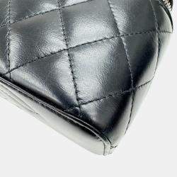 Pre Owned Chanel Black Calfskin Leather Vanity Chain Shoulder Bag