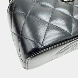 Pre Owned Chanel Black Calfskin Leather Vanity Chain Shoulder Bag
