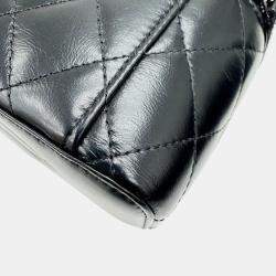 Pre Owned Chanel Black Calfskin Leather Vanity Chain Shoulder Bag