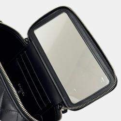 Pre Owned Chanel Black Calfskin Leather Vanity Chain Shoulder Bag