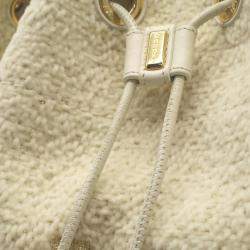 Chanel Ivory Velour, Leather Deauville Line Rucksack Backpack 