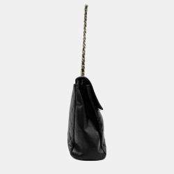 Pre Owned Chanel Black Caviar Leather CC Flap Shoulder Bag