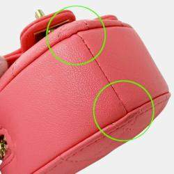 Chanel Pink Quilted Leather CC In Love Shoulder Bag