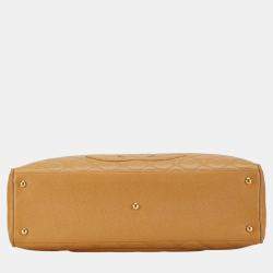 Chanel Beige Caviar Leather Coco Mark Bowling  Bag