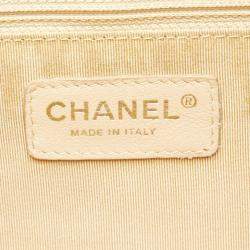 Chanel Beige Caviar Leather Coco Mark Bowling  Bag