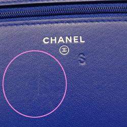Chanel Blue Quilted Leather Full Flap Shoulder Bag