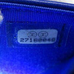 Chanel Blue Quilted Leather Full Flap Shoulder Bag