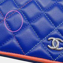 Chanel Blue Quilted Leather Full Flap Shoulder Bag
