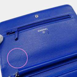 Chanel Blue Quilted Leather Full Flap Shoulder Bag