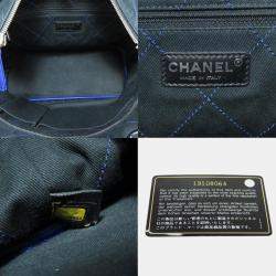 Chanel Blue Caviar  Leather Wild Stitch Tote  Bag