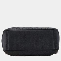 Pre Owned Chanel Black  Caviar Leather GST Tote Bag
