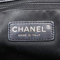 Pre Owned Chanel Black  Caviar Leather GST Tote Bag