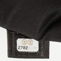 Pre Owned Chanel Black/White Print Canvas La Pausa Medium O-Zip-Case