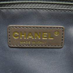 Pre Owned Chanel Black Calfskin Leather Chain Shoulder Coco Mark Bag
