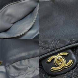Pre Owned Chanel Black Calfskin Leather Chain Shoulder Coco Mark Bag