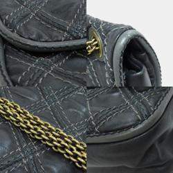 Pre Owned Chanel Black Calfskin Leather Chain Shoulder Coco Mark Bag