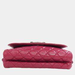 Pre Owned Chanel Red Calfskin Leather Boy Chain Shoulder Bag