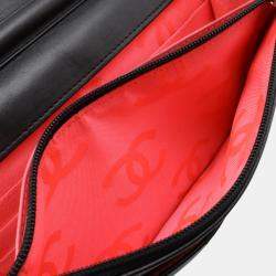 Chanel Black Leather Cambon Line Chain Wallet