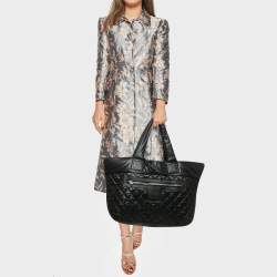Pre Owned Chanel Black Quilted Nylon Coco Cocoon Tote