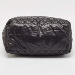 Pre Owned Chanel Black Quilted Nylon Coco Cocoon Tote