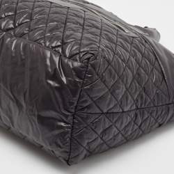 Pre Owned Chanel Black Quilted Nylon Coco Cocoon Tote