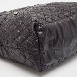 Pre Owned Chanel Black Quilted Nylon Coco Cocoon Tote