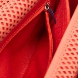 Pre Owned Chanel Red Perforated Leather Small Up In The Air Flap Bag