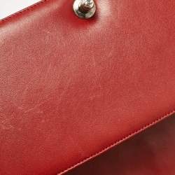 Chanel Red Quilted Leather Medium Boy Flap Bag