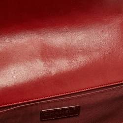 Chanel Red Quilted Leather Medium Boy Flap Bag