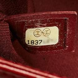 Chanel Red Quilted Leather Medium Boy Flap Bag